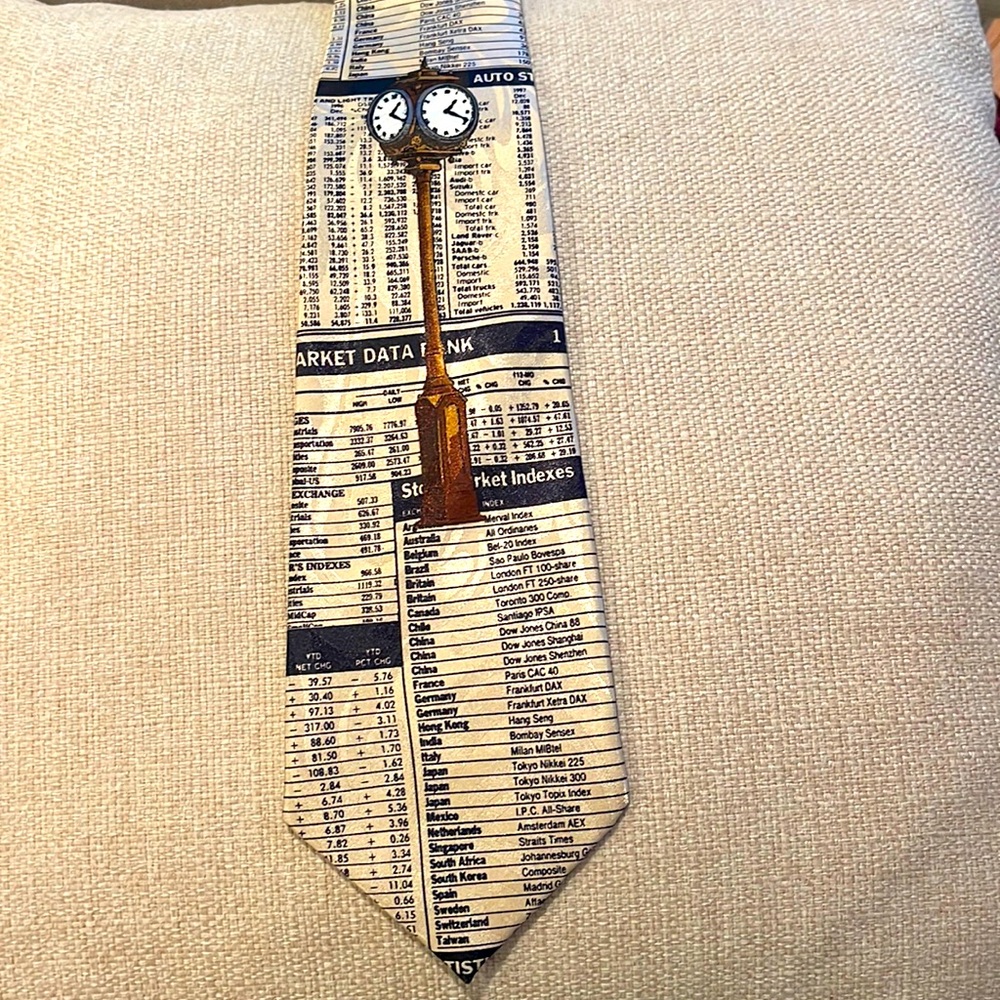 Fratello Stock Market Finance Theme Tie